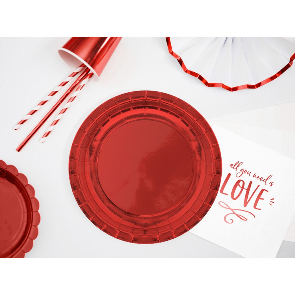 Service de vaisselle Algon Rouge 20 cm 10 Pièces (18 Unités)