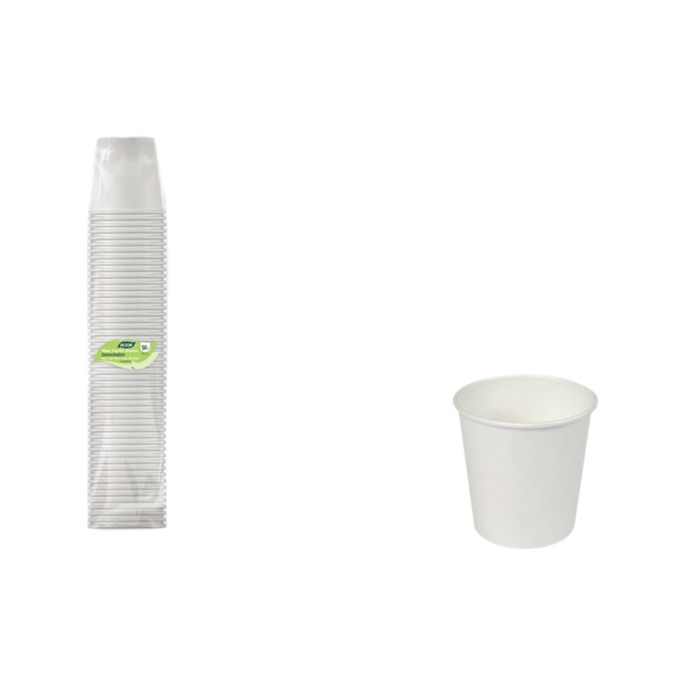 Set de Verres Algon Blanc 80 ml 50 Pièces (18 Unités)