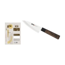 Couteau de cuisine Quttin DEBA Takamura Marron Argenté 11 cm (12 Unités)
