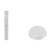 Lot de couvercles pour verres Algon 250 ml 100 Pièces (12 Unités)