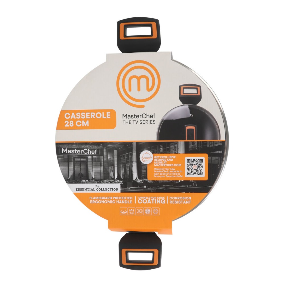 Topf mit Deckel MasterChef 28 cm 2,5 mm (4 Stück)