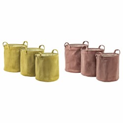 Korb-Set DKD Home Decor Polyester 38 x 38 x 40 cm (2 Stück)