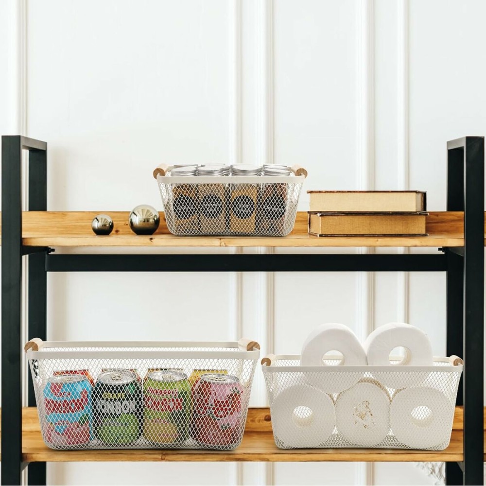 Multi-purpose basket Confortime Metal 33,2 x 22,6 x 13,5 cm (10 Units)