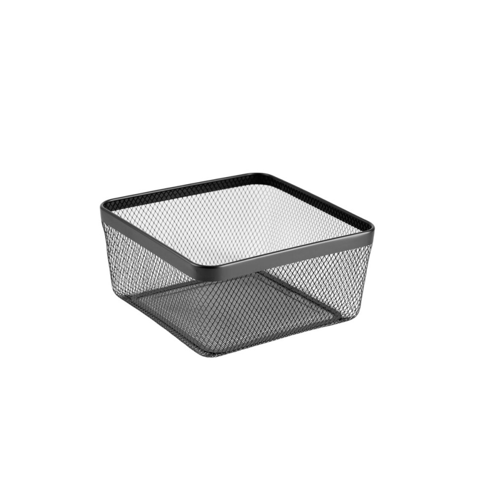 Multi-purpose basket Confortime Black Metal 30,5 x 30,5 x 15,2 cm (6 Units)
