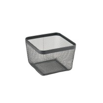 Mehrzweckkorb Confortime Schwarz Metall 24,5 x 24,5 x 17 cm (8 Stück)