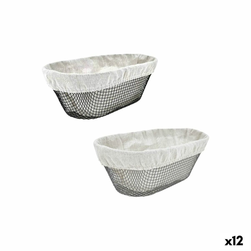 Brotkorb Metall Oval 28 x 15 x 10 cm (12 Stück)