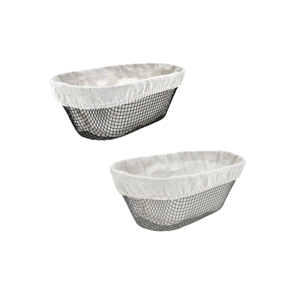 Brotkorb Metall Oval 28 x 15 x 10 cm (12 Stück)