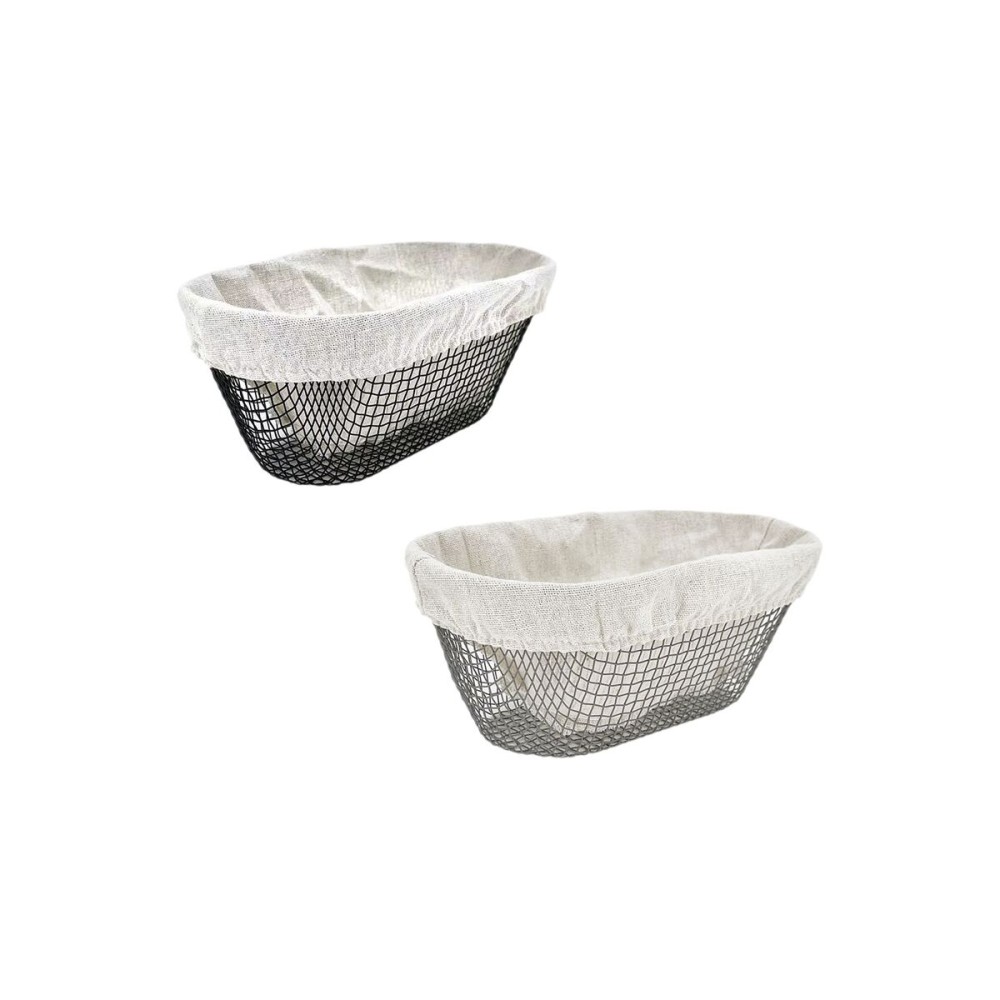 Brotkorb Metall Oval 25 x 13 x 10 cm (18 Stück)