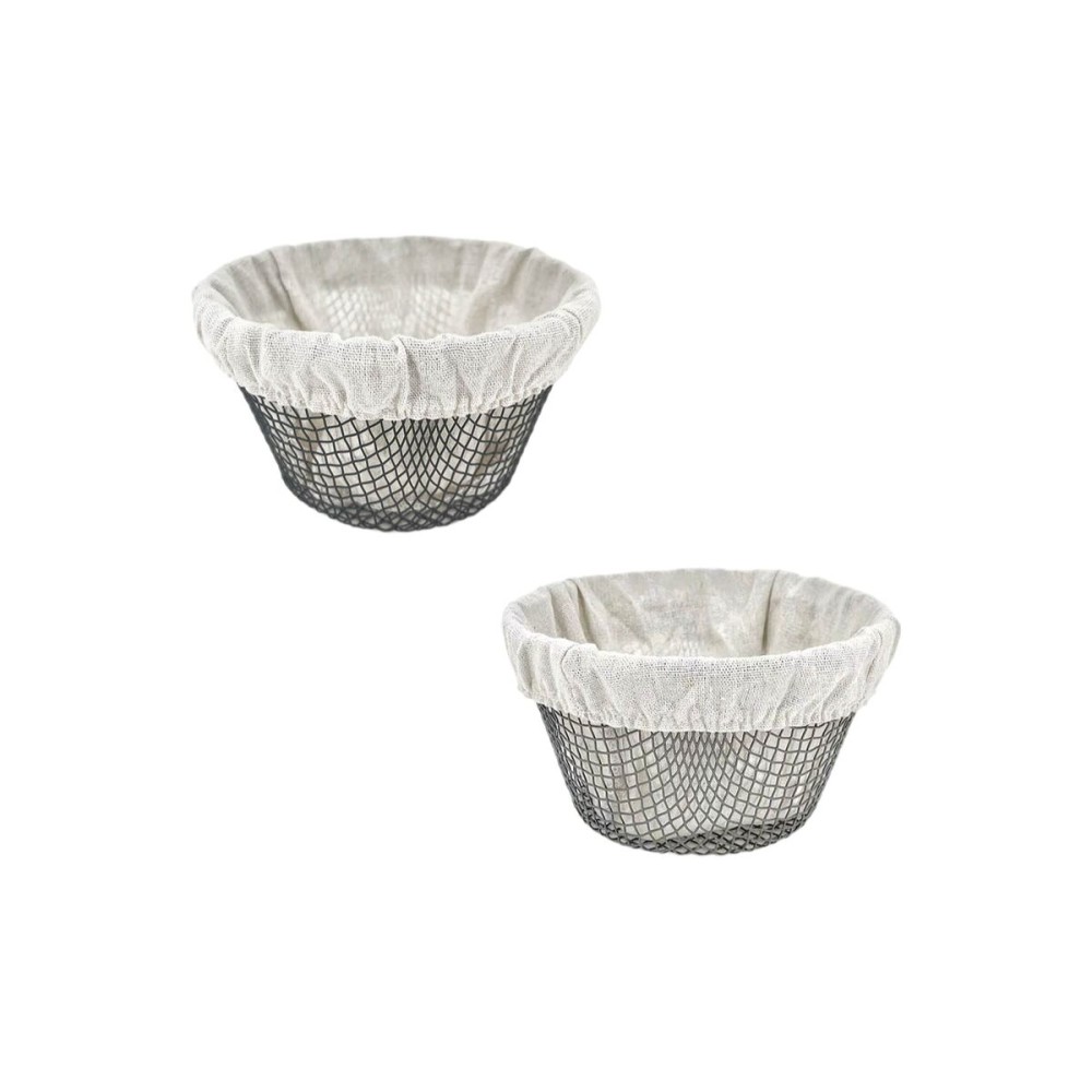 Bread Basket Metal 18 x 18 x 10 cm (24 Units)