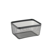 Multi-purpose basket Confortime Black Metal 30,5 x 23 x 15,2 cm (8 Units)