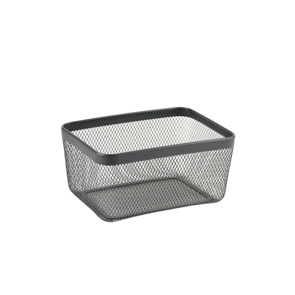 Multi-purpose basket Confortime Black Metal 30,5 x 23 x 15,2 cm (8 Units)