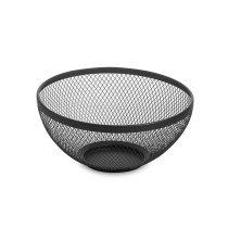 Fruit Bowl Confortime Black Metal 26 x 12,5 cm (12 Units)