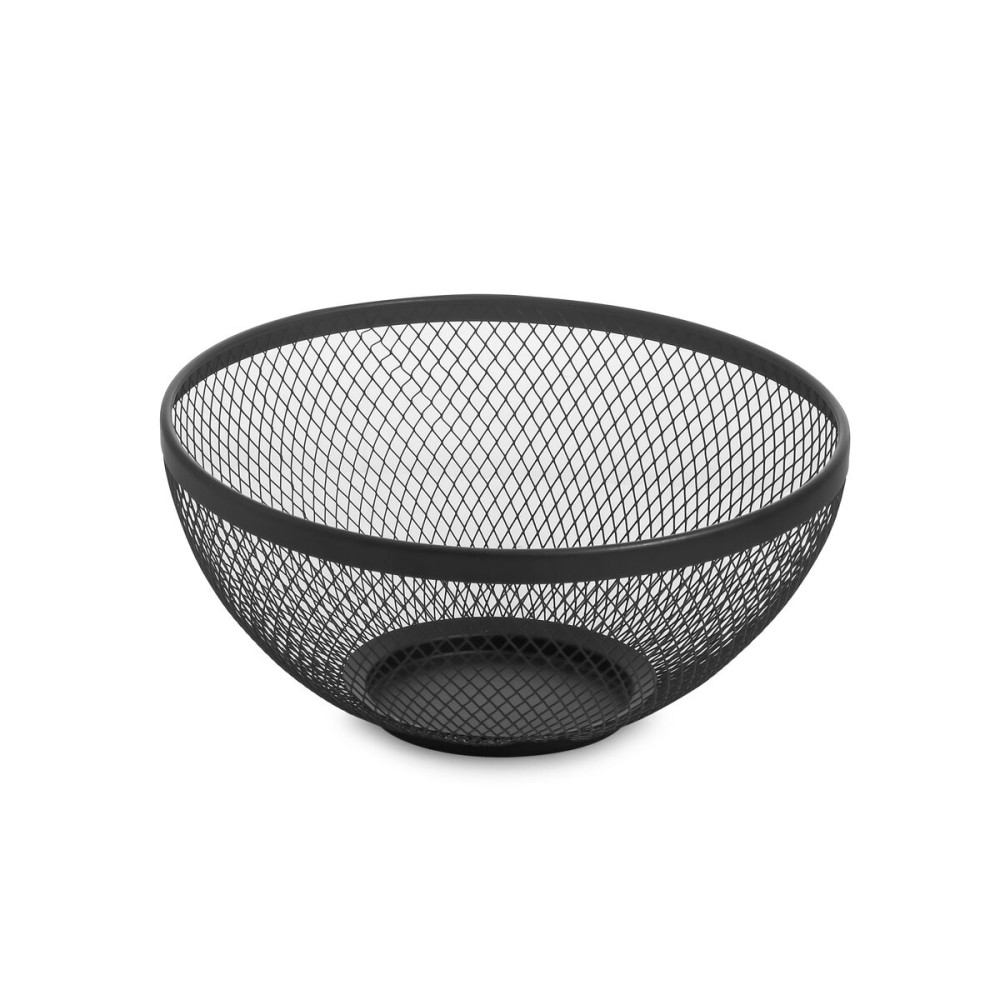 Fruit Bowl Confortime Black Metal 26 x 12,5 cm (12 Units)