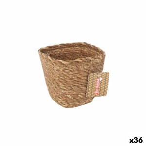 Panier Multi-usages Privilege Marron osier Carré 12 x 12 x 11 cm (36 Unités)