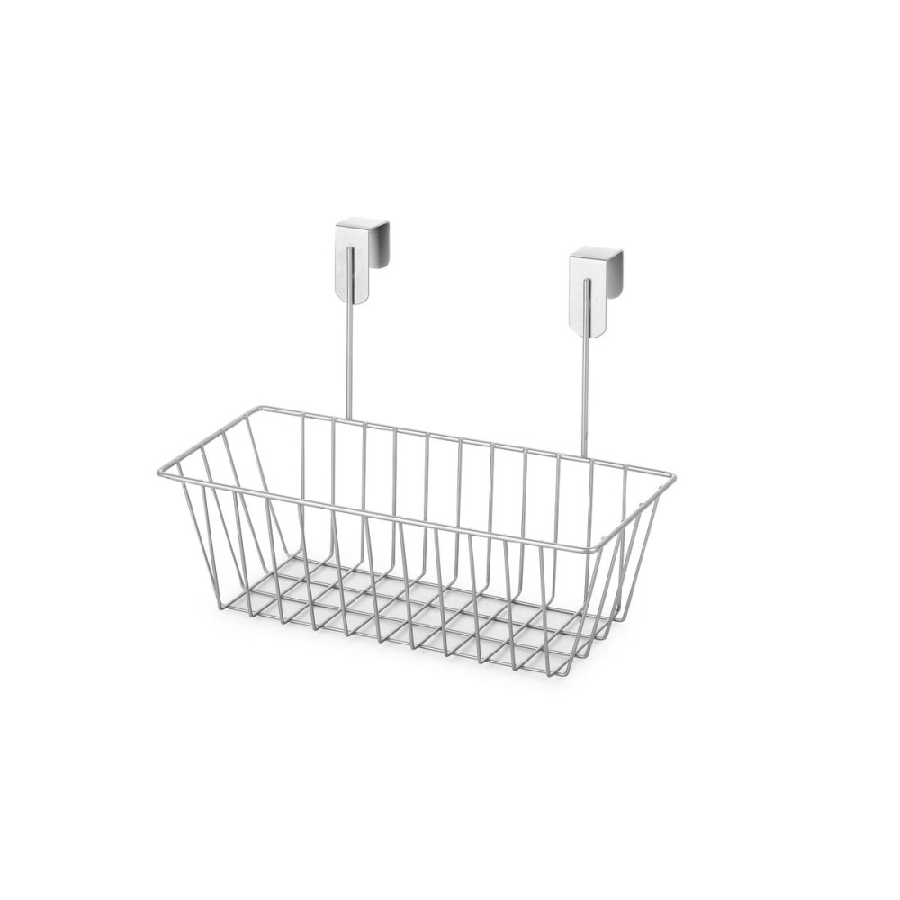 Multi-purpose basket Confortime Grey Metal 28 x 15 x 21 cm (12 Units)