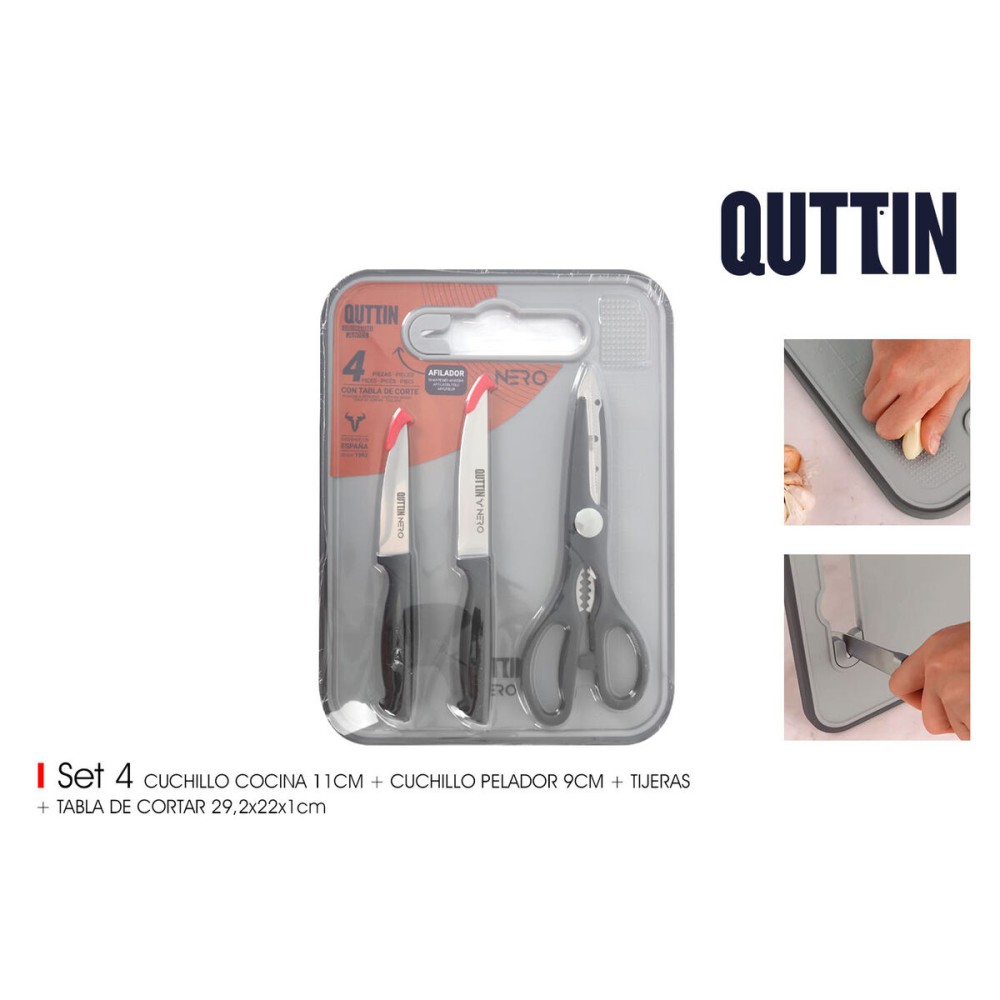 Messerset Quttin Nero 4 Stücke (6 Stück)