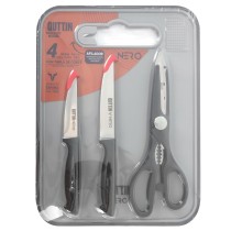 Messerset Quttin Nero 4 Stücke (6 Stück)