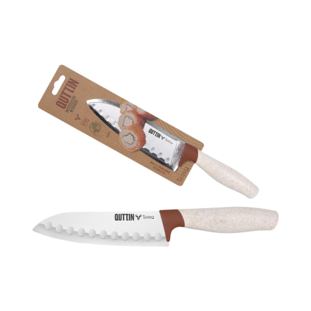 Santoku Knife Quttin Terra 17 cm (24 Units)