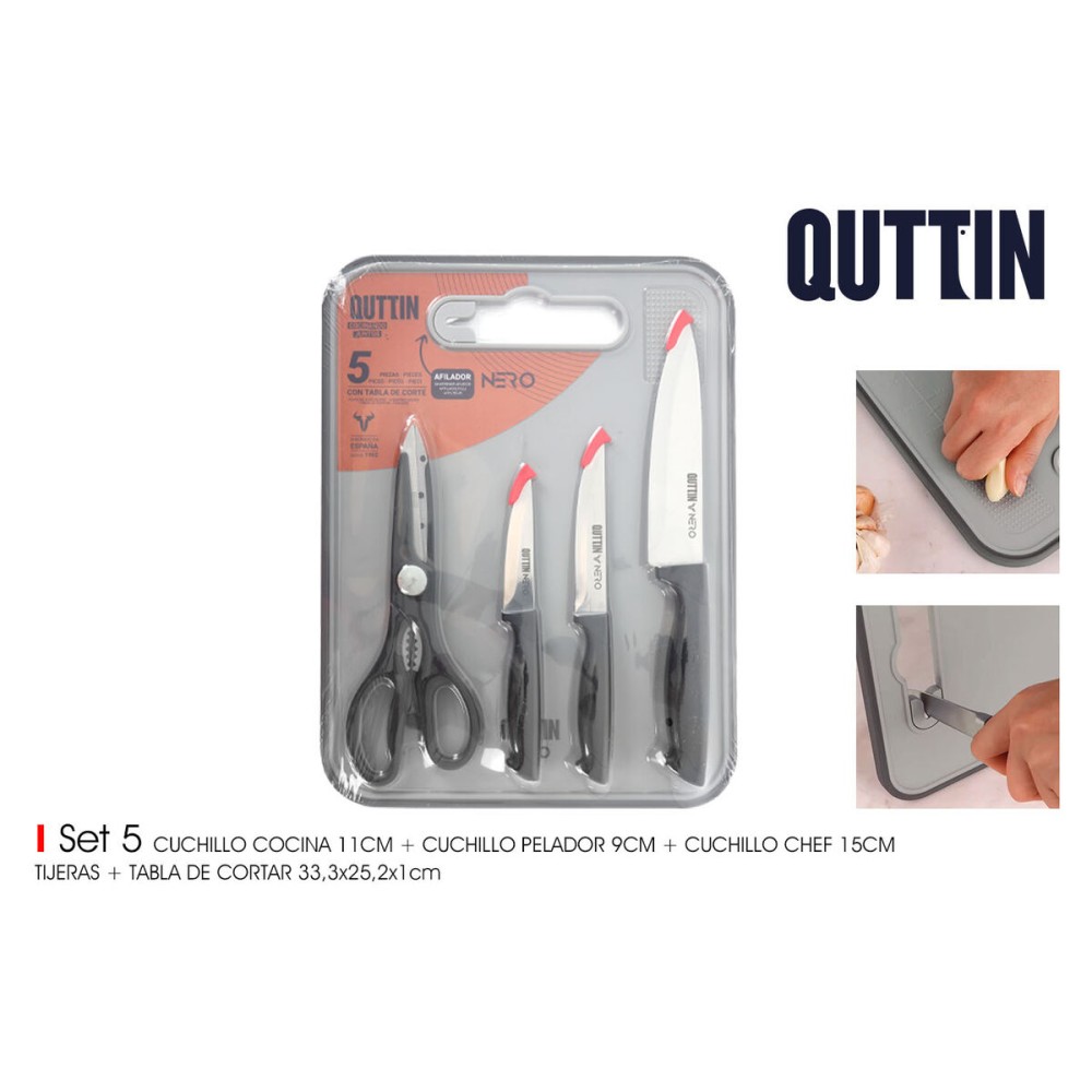 Messerset Quttin Nero 5 Stücke (4 Stück)