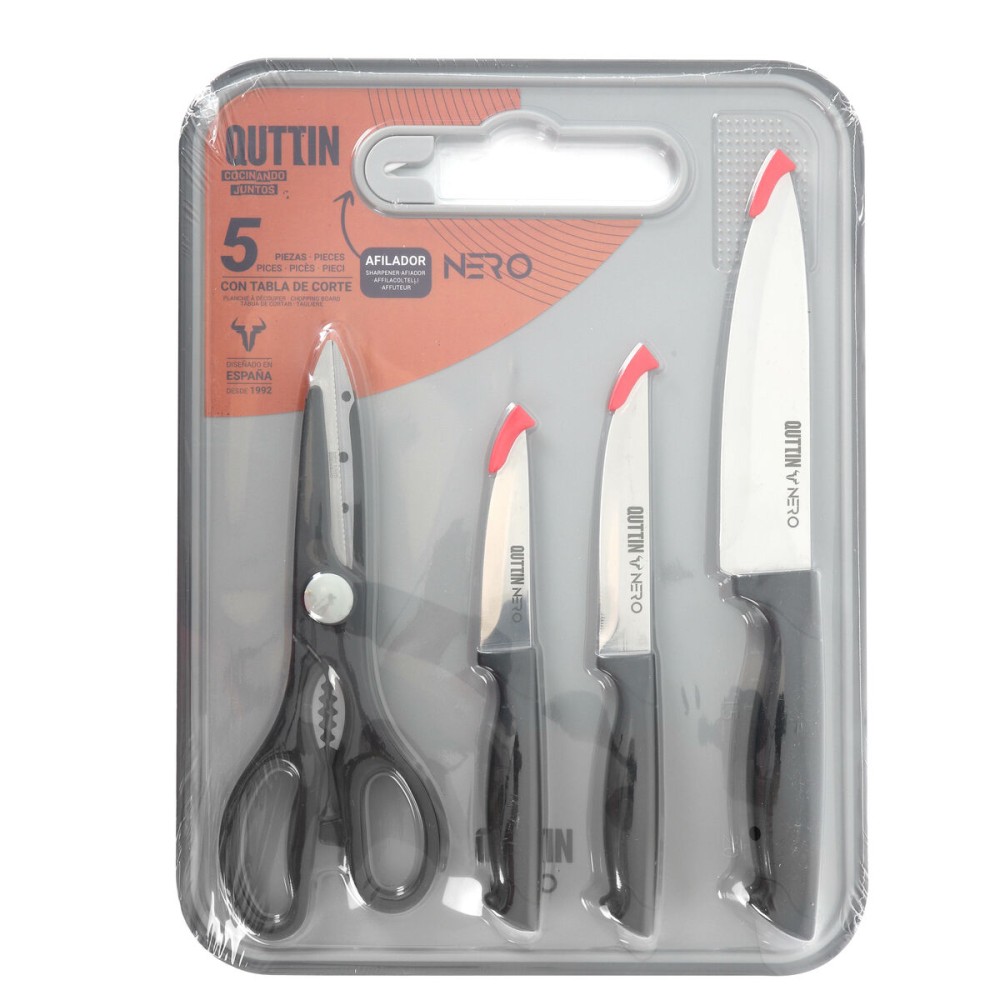 Messerset Quttin Nero 5 Stücke (4 Stück)