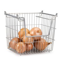 Multi-purpose basket Confortime Grey Metal 32 x 27 x 23 cm (6 Units)