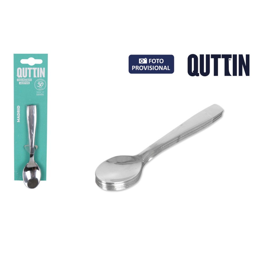Dessert spoon Quttin Madrid 13 x 2,7 x 1 cm 6 Pieces (12 Units)