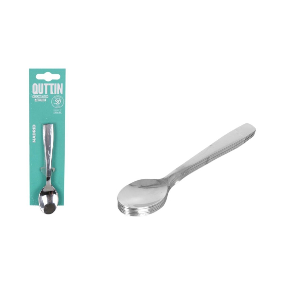 Dessert spoon Quttin Madrid 13 x 2,7 x 1 cm 6 Pieces (12 Units)