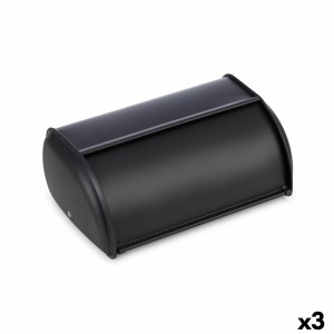 Brotkorb Quttin Schwarz Metall 43,5 x 27,5 x 18,5 cm (3 Stück)