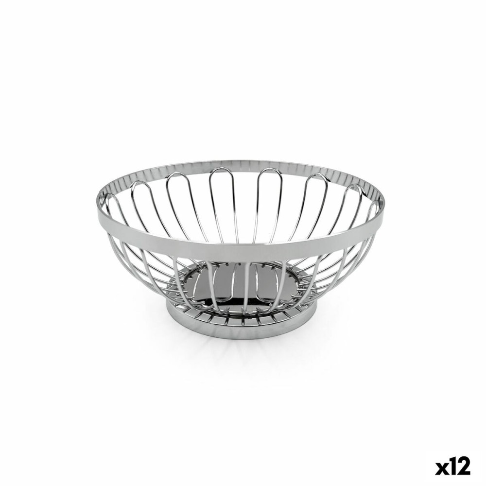 Brotkorb My Bar Silberfarben Metall 17,5 X 7 CM (12 Stück)