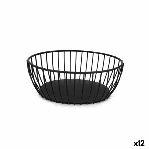 Brotkorb My Bar Schwarz Metall Oval 20 x 15 x 8 cm (12 Stück)