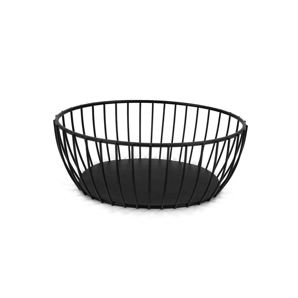 Brotkorb My Bar Schwarz Metall Oval 20 x 15 x 8 cm (12 Stück)