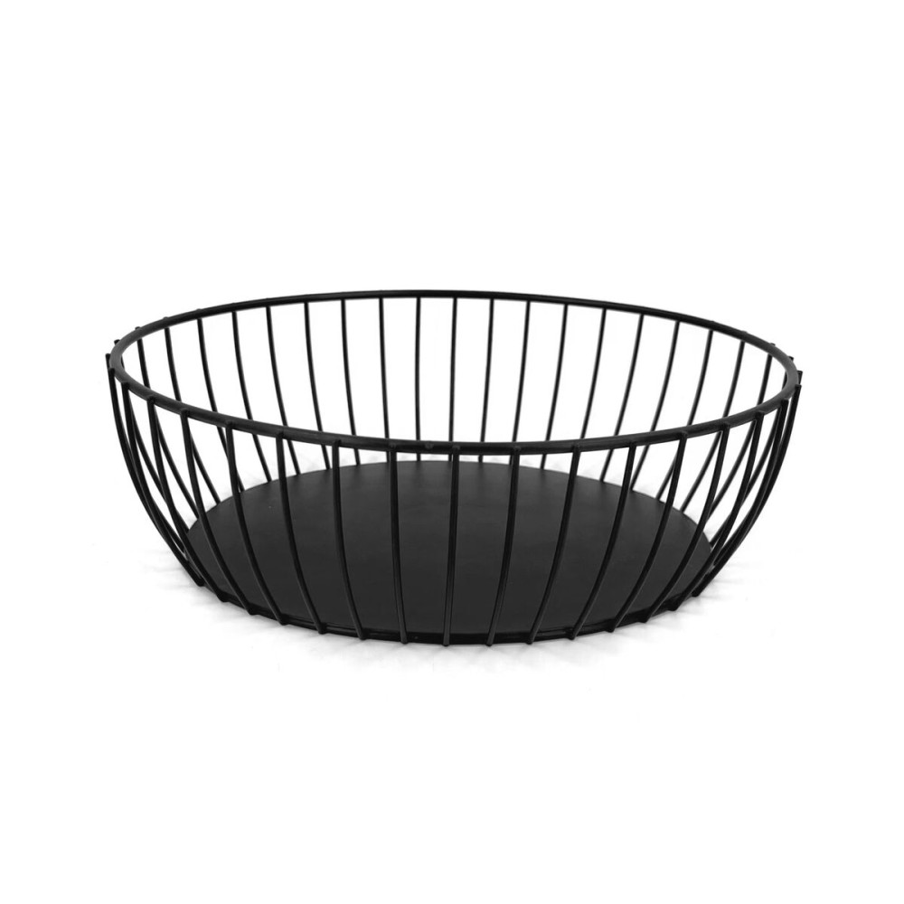 Brotkorb My Bar Schwarz Metall Oval 24 x 19 x 8 cm (12 Stück)