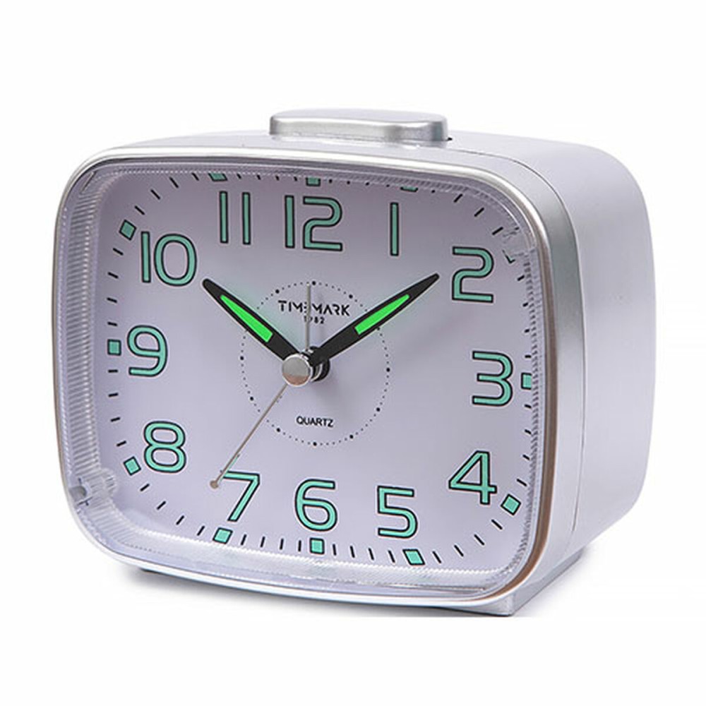 Wecker Timemark 12 x 9,5 x 6,5 cm Traditionell Analog Silberfarben