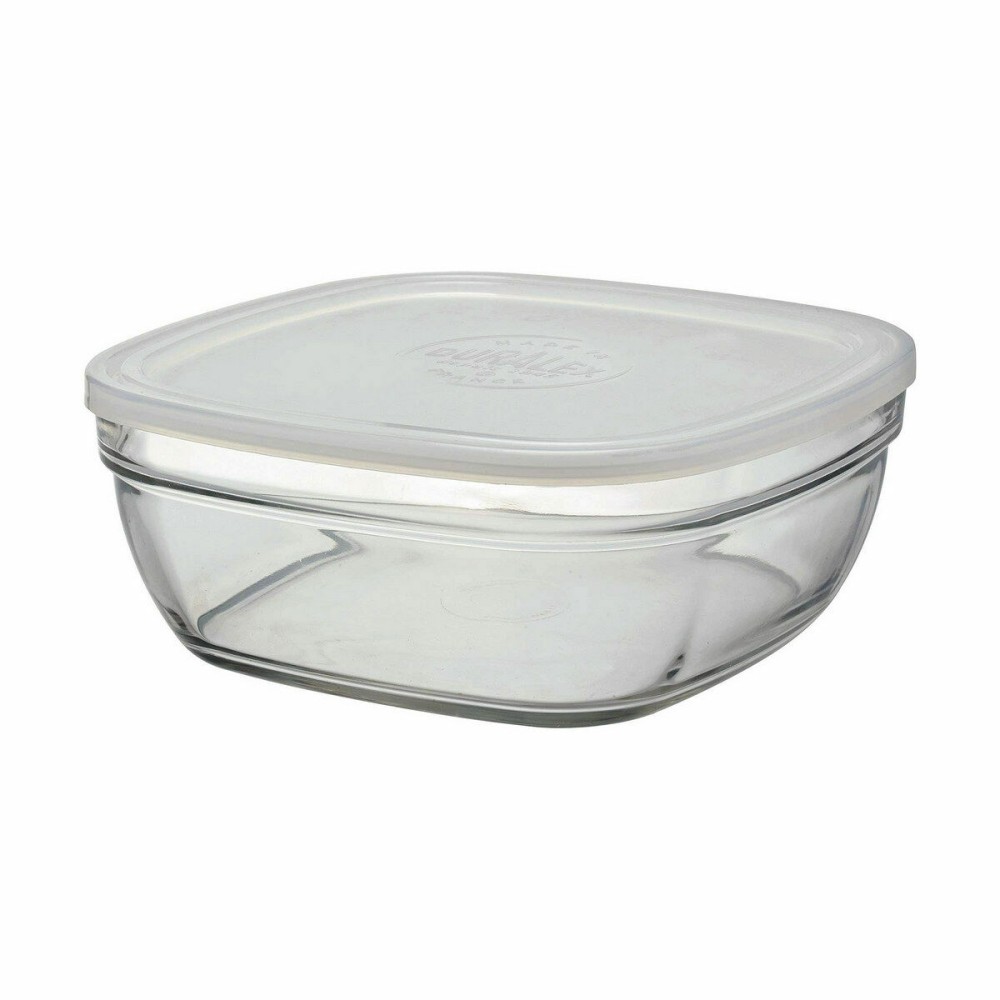 Square Lunch Box with Lid Duralex FreshBox 3 L 23 x 23 x 9 cm (4 Units) 