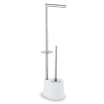 Toilet Paper Holder with Brush Stand Confortime Steel 66 x 22 cm (4 Units)