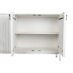 Buffet DKD Home Decor Métal Blanc Bois de manguier (152 x 40 x 77 cm)