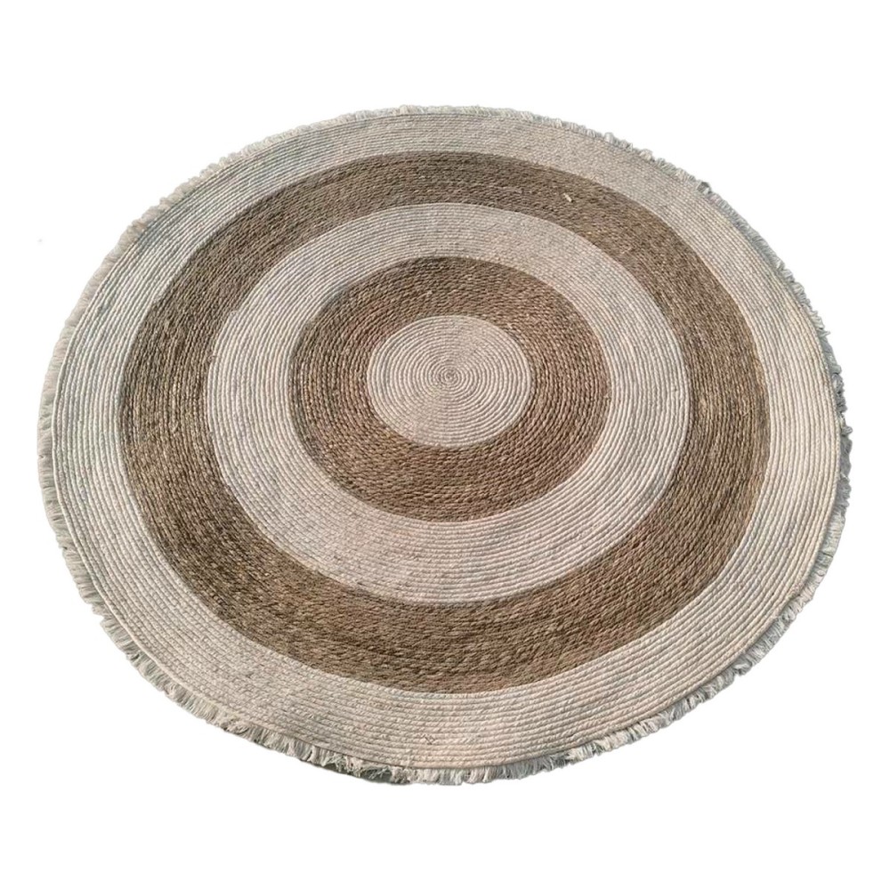 Teppich DKD Home Decor natürlich Beige Boho (150 x 150 x 1 cm)