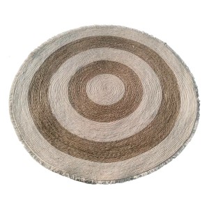 Teppich DKD Home Decor natürlich Beige Boho (150 x 150 x 1 cm)