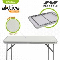 Folding Table Aktive White Steel MDF Wood 80 x 60 x 70 cm