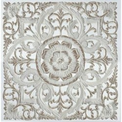 Décoration murale DKD Home Decor Blanc Mandala Bois MDF (60 x 2 x 60 cm)