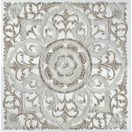 Wall Decoration DKD Home Decor White Mandala MDF Wood (60 x 2 x 60 cm)