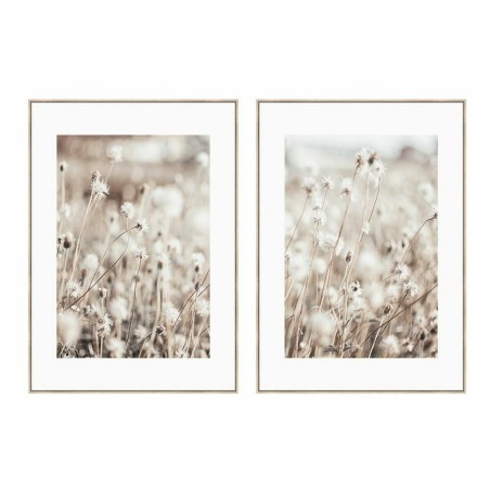 Painting DKD Home Decor Flowers Scandinavian 75 x 4 x 100 cm (2 Units)