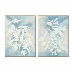 Painting DKD Home Decor 90 x 4 x 120 cm Leaf of a plant Scandinavian (2 Units)