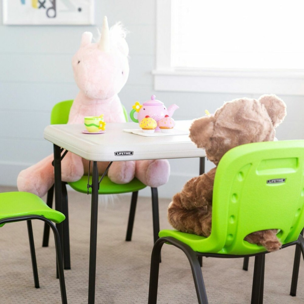 Table pour enfant Lifetime Pliable Blanc Acier Plastique 61 x 61 x 53,5 cm