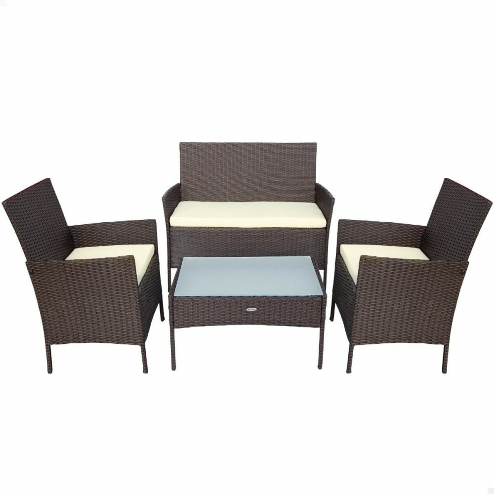 Garden furniture Aktive Rattan Black 4 Pieces