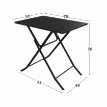 Folding Table Aktive Squared Steel 70 x 50 x 70 cm