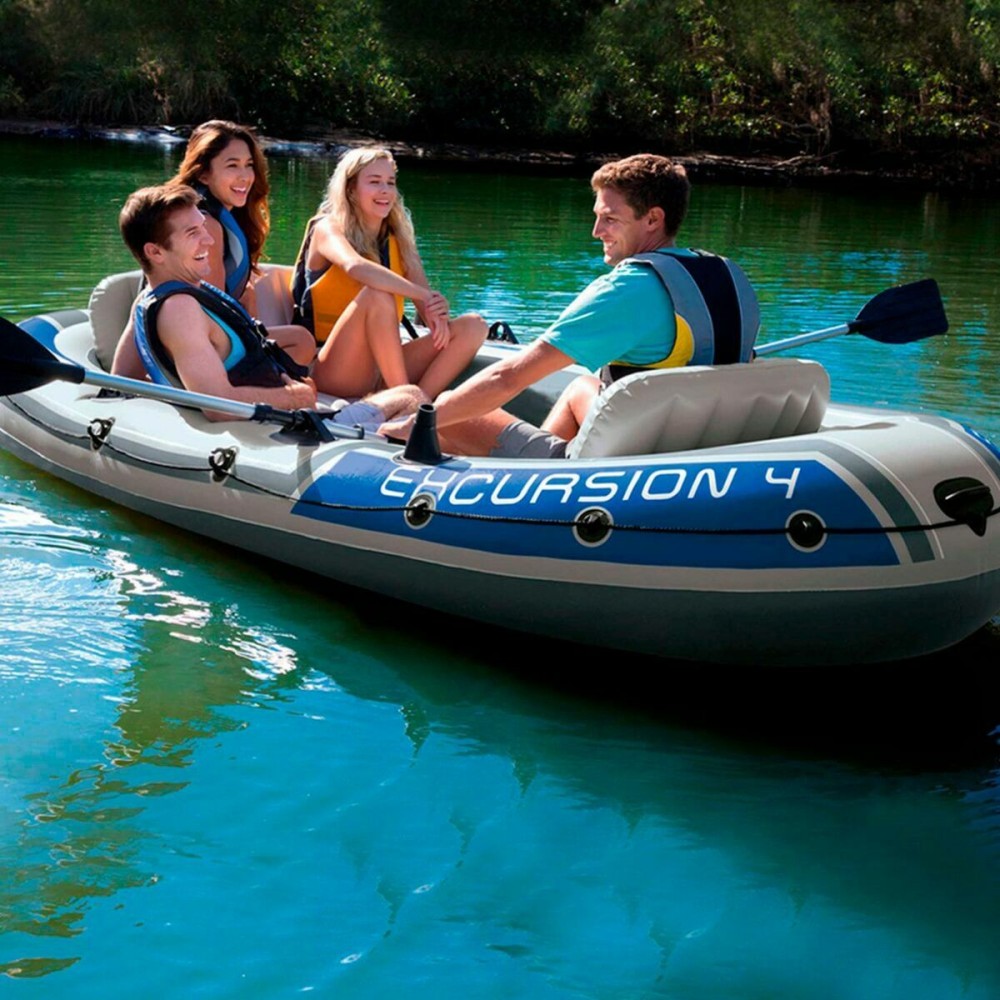 Aufblasbarer Boot Colorbaby 4 menschen Blau Weiß