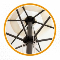 Parasol Aktive Crème Aluminium Acier 300 cm