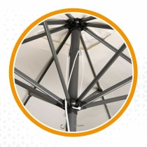 Parasol Aktive Cream Aluminium Steel 270 x 270 cm