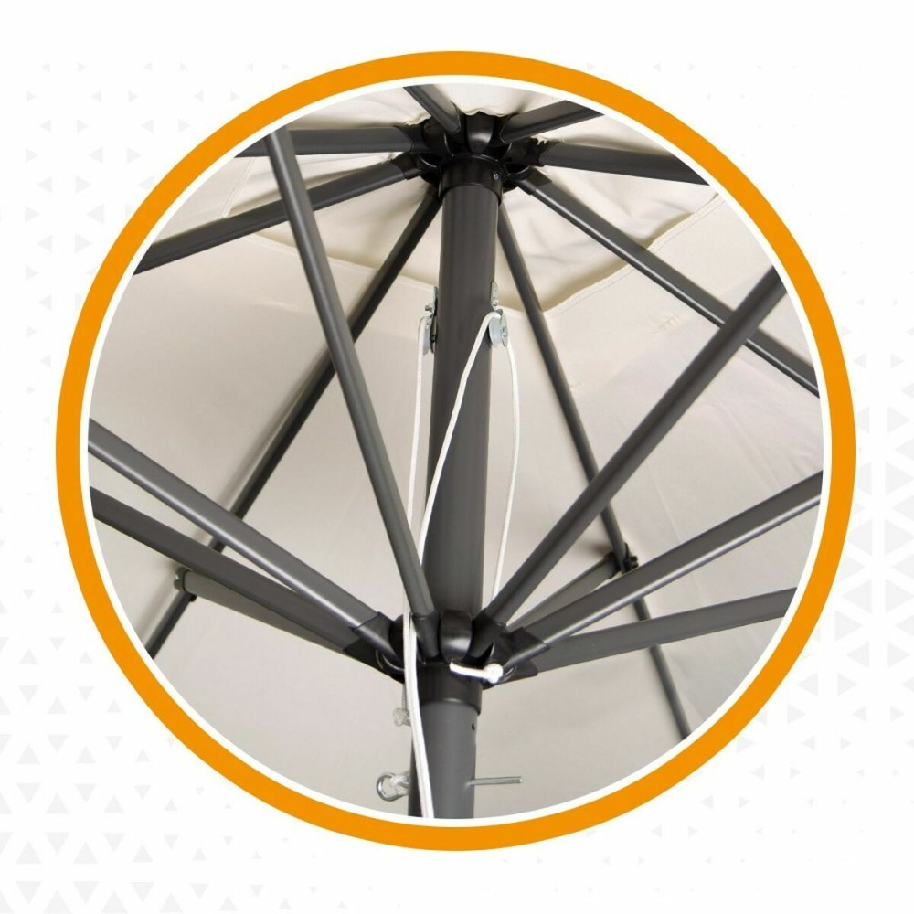 Parasol Aktive Cream Aluminium Steel 270 x 270 cm